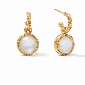 Fleur-de-Lis Hoop & Charm Earring